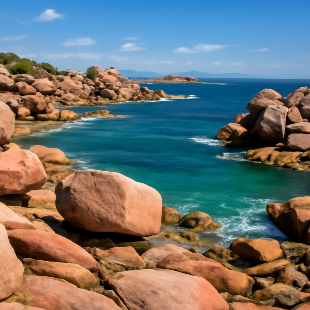 Côte de Granit Rose en Bretagne — rochers de Ploumanac'h et mer turquoise