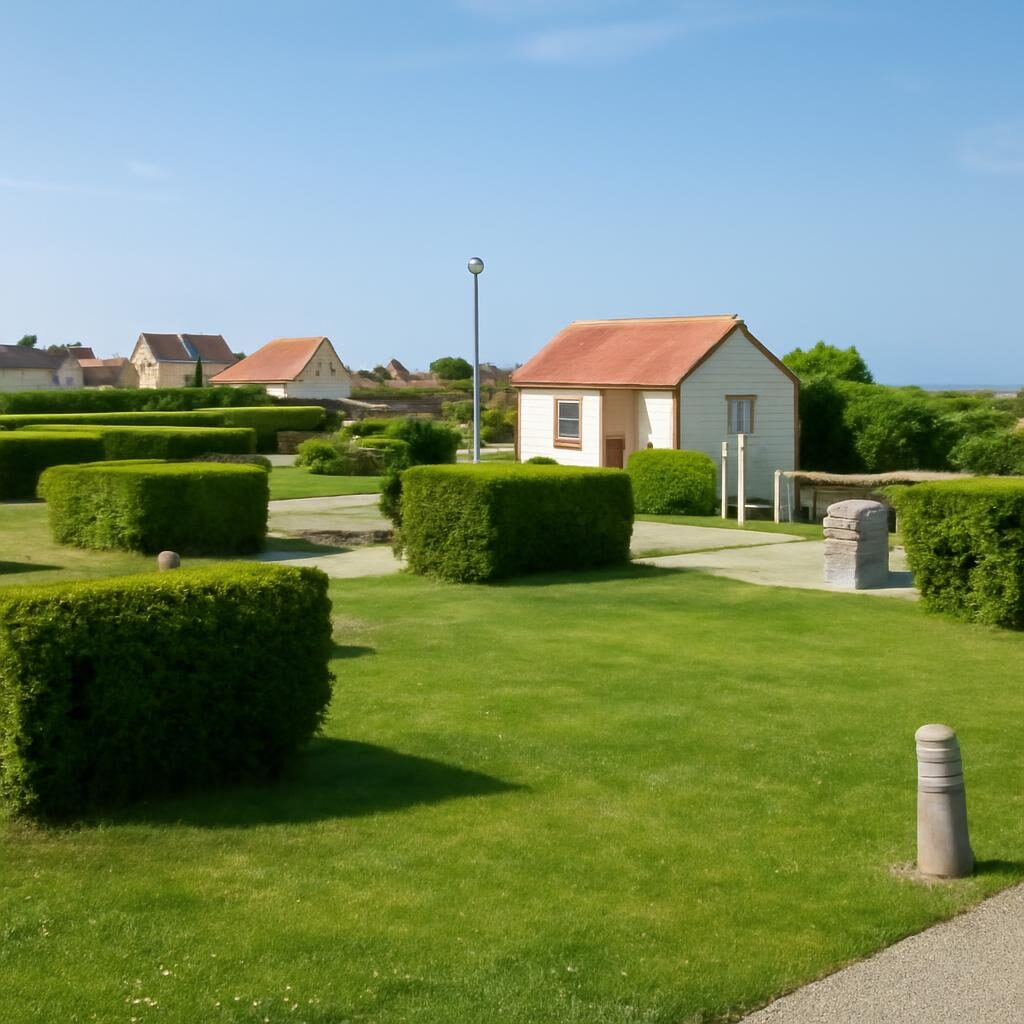 Camping municipal propre et soigne avec emplacements gazonnés et haies côte atlantique