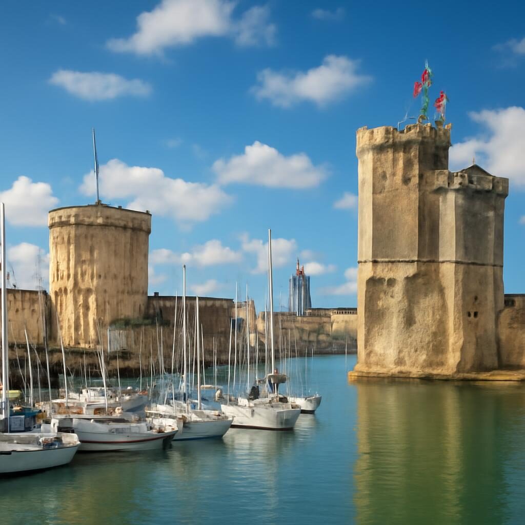 Vue du port historique de La Rochelle en Charente-Maritime